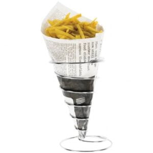 Con inox servire french fries 16 cm
